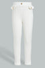 Redtag-Cream-Buttoned-Ponte-Jegging-Jeggings-Girls-2 to 8 Years