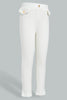 Redtag-Cream-Buttoned-Ponte-Jegging-Jeggings-Girls-2 to 8 Years