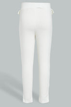 Load image into Gallery viewer, Redtag-Cream-Buttoned-Ponte-Jegging-Jeggings-Girls-2 to 8 Years
