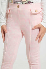 Load image into Gallery viewer, Redtag-Pink-Houndtooth-Jegging-Jeggings-Girls-2 to 8 Years
