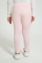 Load image into Gallery viewer, Redtag-Pink-Houndtooth-Jegging-Jeggings-Girls-2 to 8 Years
