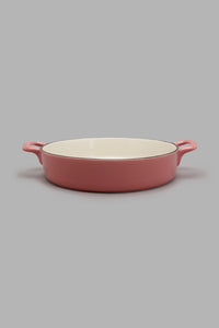 Redtag-Pink-Round-Baking-Dish-Colour:Pink,-DIN-CONSCIOUS-CLARITY-2,-Filter:Home-Dining,-HMW-DIN-Serving-Dish,-New-In,-New-In-HMW-DIN,-Non-Sale,-S22A,-Section:Homewares-Home-Dining-