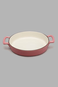 Redtag-Pink-Oval-Baking-Dish-Serving-Dish-Home-Dining-