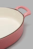 Redtag-Pink-Oval-Baking-Dish-Serving-Dish-Home-Dining-