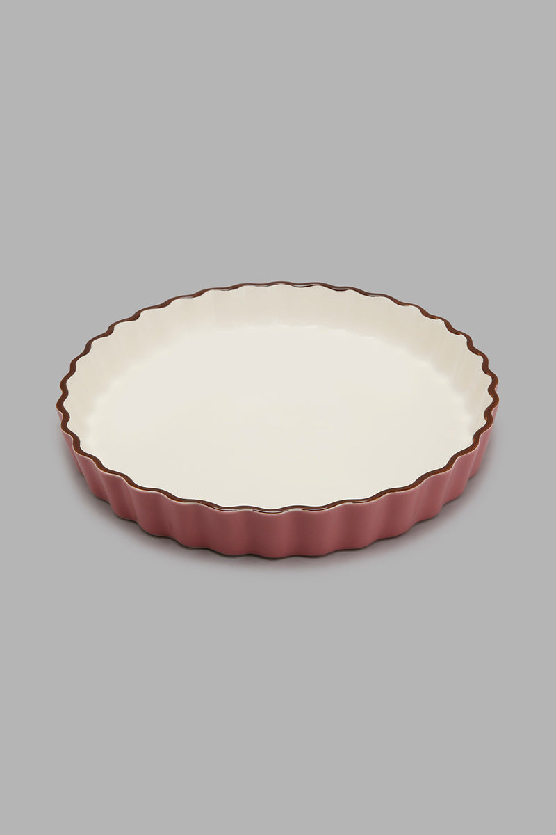 Redtag-Pink-Round-Baking-Dish-Colour:Pink,-DIN-CONSCIOUS-CLARITY-2,-Filter:Home-Dining,-HMW-DIN-Serving-Dish,-New-In,-New-In-HMW-DIN,-Non-Sale,-S22A,-Section:Homewares-Home-Dining-