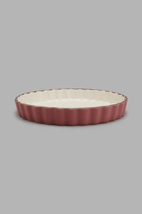 Redtag-Pink-Round-Baking-Dish-Colour:Pink,-DIN-CONSCIOUS-CLARITY-2,-Filter:Home-Dining,-HMW-DIN-Serving-Dish,-New-In,-New-In-HMW-DIN,-Non-Sale,-S22A,-Section:Homewares-Home-Dining-