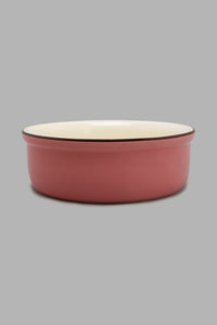 Redtag-Pink-Round-Bowl-Colour:Pink,-DIN-CONSCIOUS-CLARITY-2,-Filter:Home-Dining,-HMW-DIN-Serving-Dish,-New-In,-New-In-HMW-DIN,-Non-Sale,-S22A,-Section:Homewares-Home-Dining-