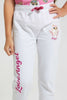 Redtag-Cream-Slogan-Print-Track-Joggers-Girls-2 to 8 Years