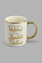 Load image into Gallery viewer, Redtag-White-And-Gold-Slogan-Printed-Mug-Colour:Gold,-Colour:White,-Filter:Home-Dining,-HMW-DIN-Mugs,-New-In,-New-In-HMW-DIN,-Non-Sale,-S22A,-Section:Homewares-Home-Dining-
