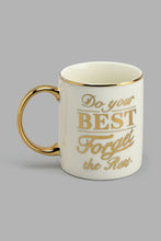 Load image into Gallery viewer, Redtag-Gold-And-White-Printed-Mug-Colour:Gold,-Colour:White,-Filter:Home-Dining,-HMW-DIN-Mugs,-New-In,-New-In-HMW-DIN,-Non-Sale,-S22A,-Section:Homewares-Home-Dining-
