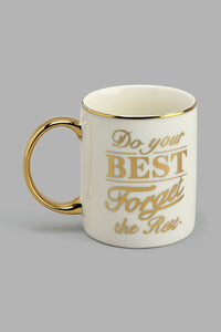 Redtag-Gold-And-White-Printed-Mug-Colour:Gold,-Colour:White,-Filter:Home-Dining,-HMW-DIN-Mugs,-New-In,-New-In-HMW-DIN,-Non-Sale,-S22A,-Section:Homewares-Home-Dining-