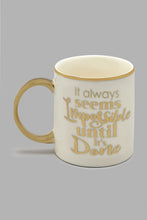 Load image into Gallery viewer, Redtag-Gold-/-White-It-Always-Seems-Impossible-Until-Its-Done-Print-Mug-Mugs-Home-Dining-
