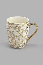 Load image into Gallery viewer, Redtag-White-And-Gold-Leaf-Mug-Colour:Gold,-Colour:White,-Filter:Home-Dining,-HMW-DIN-Mugs,-New-In,-New-In-HMW-DIN,-Non-Sale,-S22A,-Section:Homewares-Home-Dining-
