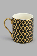 تنزيل الصورة على معرض الصور، Redtag-Black-And-Gold-Geometric-Printed-Mug-Colour:Black,-Colour:Gold,-Filter:Home-Dining,-HMW-DIN-Mugs,-New-In,-New-In-HMW-DIN,-Non-Sale,-S22A,-Section:Homewares-Home-Dining-
