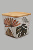 Redtag-Multicolour-Lefe-Bamboo-Canister-(-Small)-Storage-Home-Dining-0