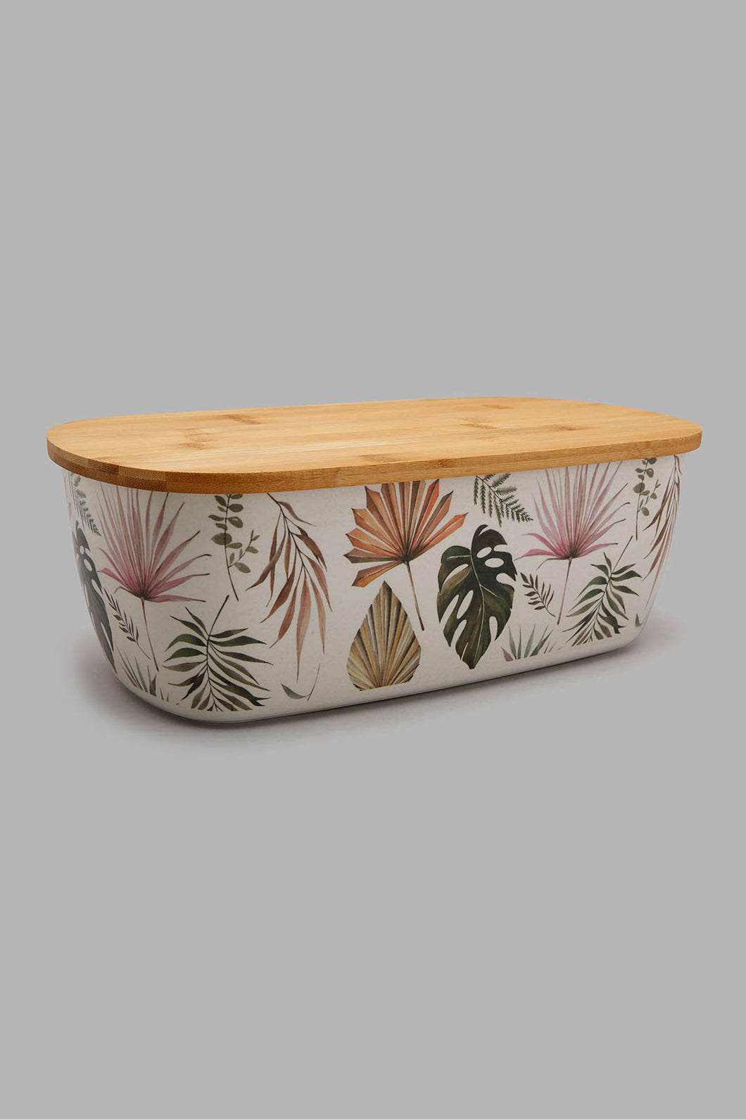 Redtag-Multicolour-Lefe-Bamboo-Bread-Box-With-Wooden-Lid-Storage-Boxes-Home-Dining-0