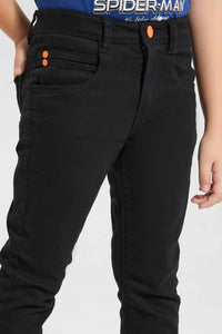 Redtag-Black-5-Pkt-Coloured-Denim-Jean-BOY-Jeans,-Category:Jeans,-Colour:Black,-Deals:Sale,-Filter:Boys-(2-to-8-Yrs),-S22A,-Sale,-Sale-BOY-APL,-Section:Kidswear--