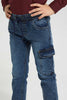 Redtag-Grey-Cargo-Acid-Wash-Jean-Jeans-Pull-On-Boys-2 to 8 Years