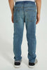 Redtag-Light-Wash-Ripped-Pull-On-Jean-Jeans-Pull-On-Boys-2 to 8 Years