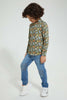 Redtag-Light-Wash-Biker-Jogger-Jeans-Pull-On-Boys-2 to 8 Years