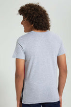 Load image into Gallery viewer, Redtag-Grey-Color-Block-T-Shirt-All-Over-Prints-Senior-Boys-9 to 14 Years
