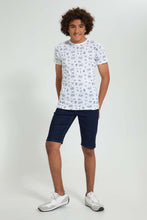 Load image into Gallery viewer, Redtag-White-Controller-Allover-Print-T-Shirt-All-Over-Prints-Senior-Boys-9 to 14 Years
