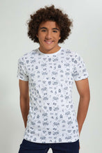 Load image into Gallery viewer, Redtag-White-Controller-Allover-Print-T-Shirt-All-Over-Prints-Senior-Boys-9 to 14 Years
