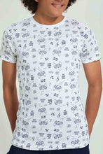 Load image into Gallery viewer, Redtag-White-Controller-Allover-Print-T-Shirt-All-Over-Prints-Senior-Boys-9 to 14 Years
