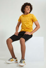 Load image into Gallery viewer, Redtag-Mustard-Stateboard-Allover-Print-T-Shirt-All-Over-Prints-Senior-Boys-9 to 14 Years
