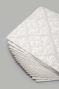 White/Grey Embellished Paper Napkins (20 Piece)