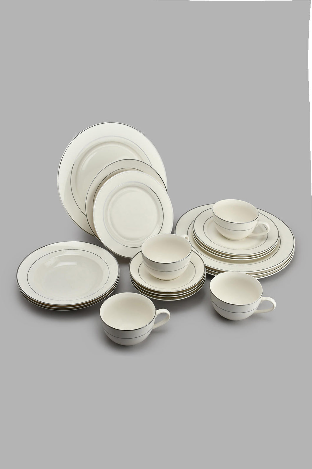 Redtag-White-Dinner-Set-With-Silver-Rim-(20-Piece)-Dinner-Sets-Home-Dining-