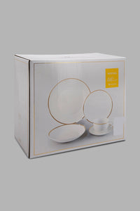 Redtag-White-Coupe-Dinner-Set-With-Gold-Rim-(-20-Piece)-Colour:White,-Filter:Home-Dining,-HMW-DIN-Crockery-Sets,-New-In,-New-In-HMW-DIN,-Non-Sale,-S22A,-Section:Homewares-Home-Dining-