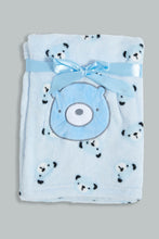 تنزيل الصورة على معرض الصور، Redtag-Blue-Bear-Fluffy-Blanket-Baby-Blankets-Baby-0 to 12 Months
