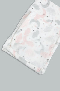 Redtag-Pink-Elephant-Fluffy-Blanket-Baby-Blankets-Baby-0 to 12 Months