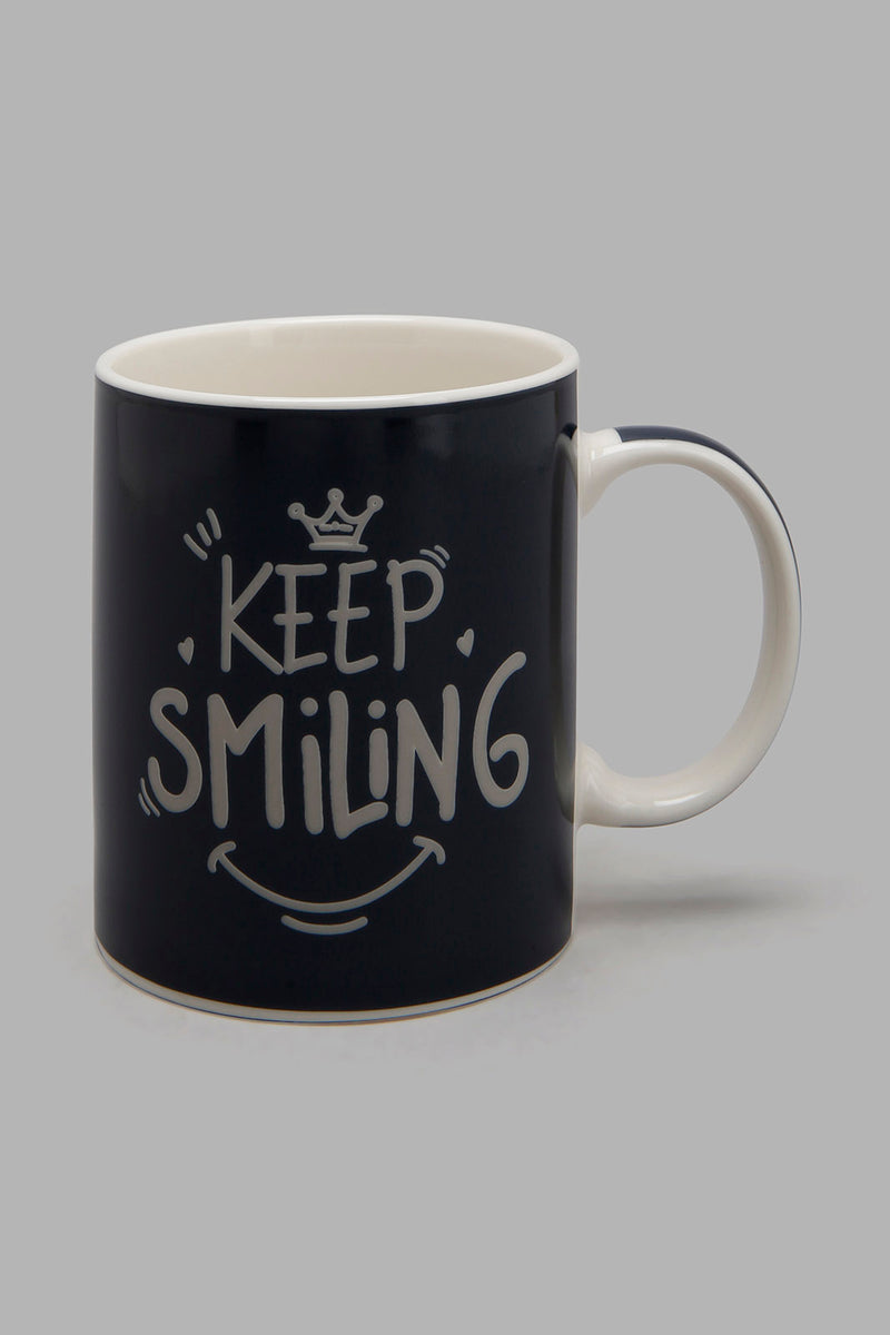 Redtag-Blue-Keep-Smiling-Mug-Mugs-Home-Dining-