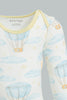 Redtag-Yellow-And-White-6-Pcs-Quilted-Giftset-Gift-Sets-Baby-0 to 12 Months
