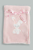 Redtag-White-Sweater-Blanket-Baby-Blankets-Baby-0 to 12 Months