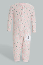 Load image into Gallery viewer, Redtag-Pink--Alphabets-Fleece-Romper-Rompers-Baby-0 to 12 Months
