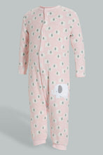 Load image into Gallery viewer, Redtag-Pink--Alphabets-Fleece-Romper-Rompers-Baby-0 to 12 Months
