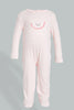 Redtag-Pink-And-White-Watermelon-Printed-2-Pack-Romper-Sleepsuits-Baby-0 to 12 Months