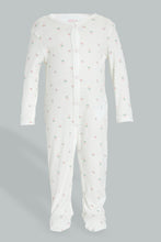 Load image into Gallery viewer, Redtag-Pink-And-White-Watermelon-Printed-2-Pack-Romper-Sleepsuits-Baby-0 to 12 Months
