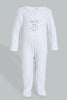 Redtag-Grey-And-White-Sheep--Printed-2-Pack-Romper-Sleepsuits-Baby-0 to 12 Months