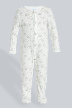 Load image into Gallery viewer, Redtag-Grey-And-White-Sheep--Printed-2-Pack-Romper-Sleepsuits-Baby-0 to 12 Months
