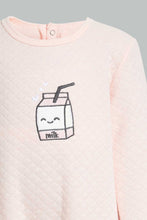 Load image into Gallery viewer, Redtag-Peach-Milk-2-Pack-Quilted-Jacquard-Romper-Rompers-Baby-0 to 12 Months
