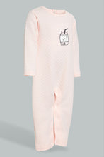 Load image into Gallery viewer, Redtag-Peach-Milk-2-Pack-Quilted-Jacquard-Romper-Rompers-Baby-0 to 12 Months
