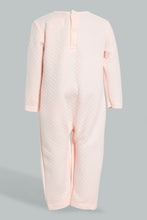 Load image into Gallery viewer, Redtag-Peach-Milk-2-Pack-Quilted-Jacquard-Romper-Rompers-Baby-0 to 12 Months
