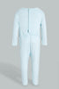 Redtag-Blue-Veloure-Sleep-Suit-Sleepsuits-Baby-0 to 12 Months