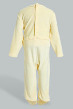 Load image into Gallery viewer, Redtag-Yellow-Veloure-Sleep-Suit-Sleepsuits-Baby-0 to 12 Months
