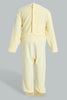 Redtag-Yellow-Veloure-Sleep-Suit-Sleepsuits-Baby-0 to 12 Months