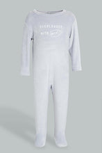 Load image into Gallery viewer, Redtag-Grey-Veloure-Sleep-Suit-Sleepsuits-Baby-0 to 12 Months
